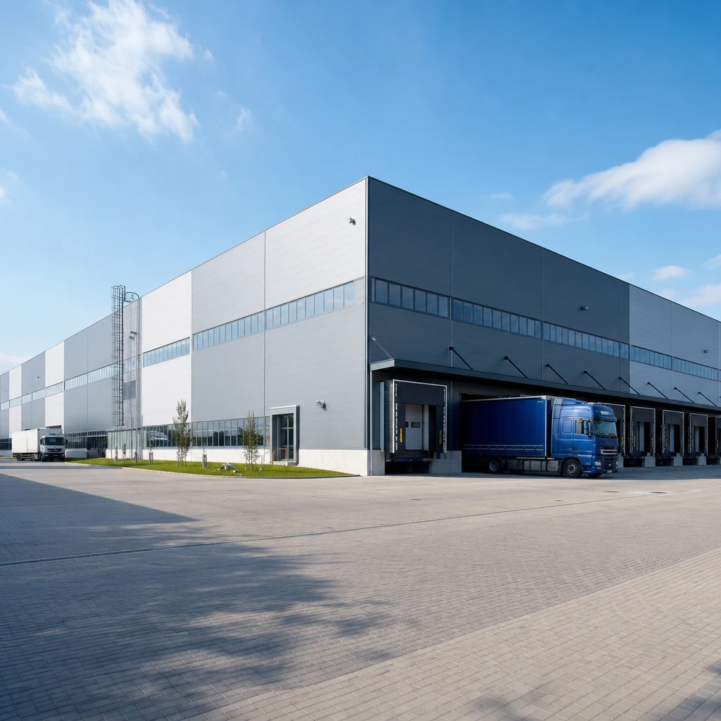 Aerial view of the manufacturing facility