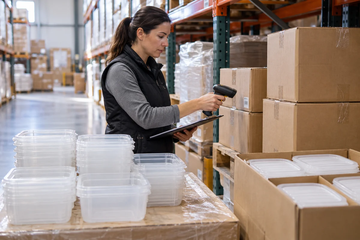 Food Container Reorder Points: Track Trays and Lids Together