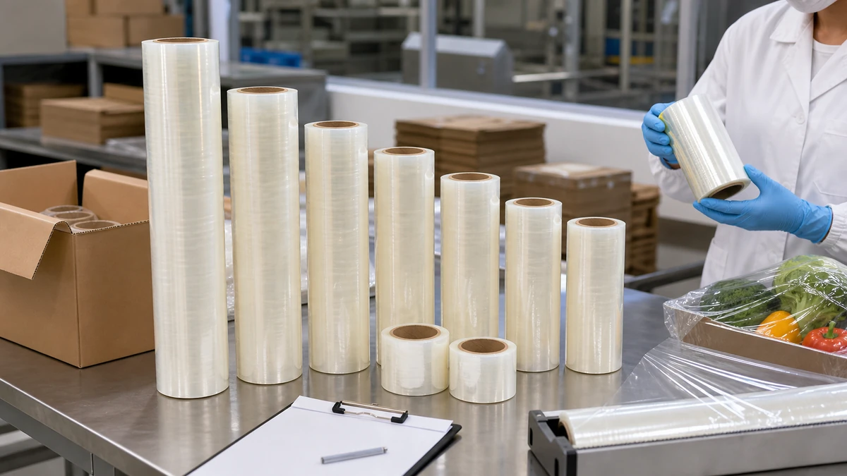 cling film roll shelf carton and warehouse space comparison by SKU