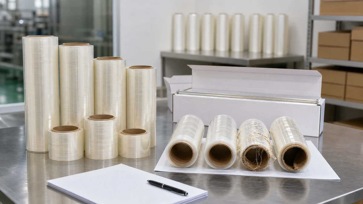 cling film slitting input output yield reconciliation and rejected roll record