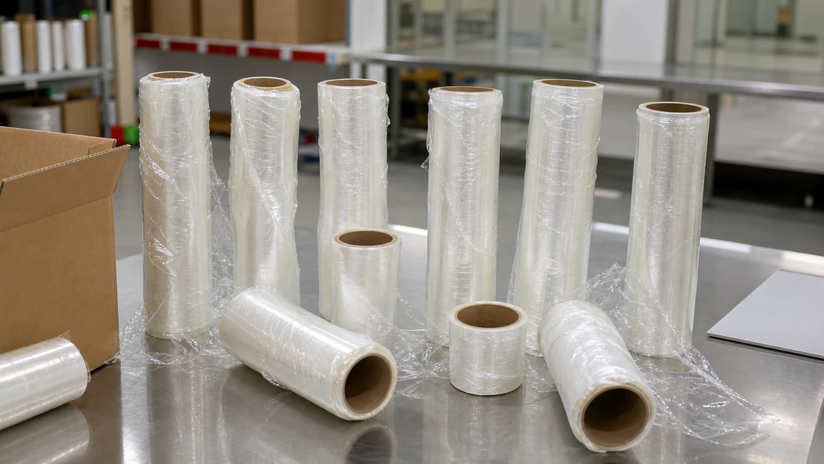 deformed cling film roll and core documented with carton position after ocean freight