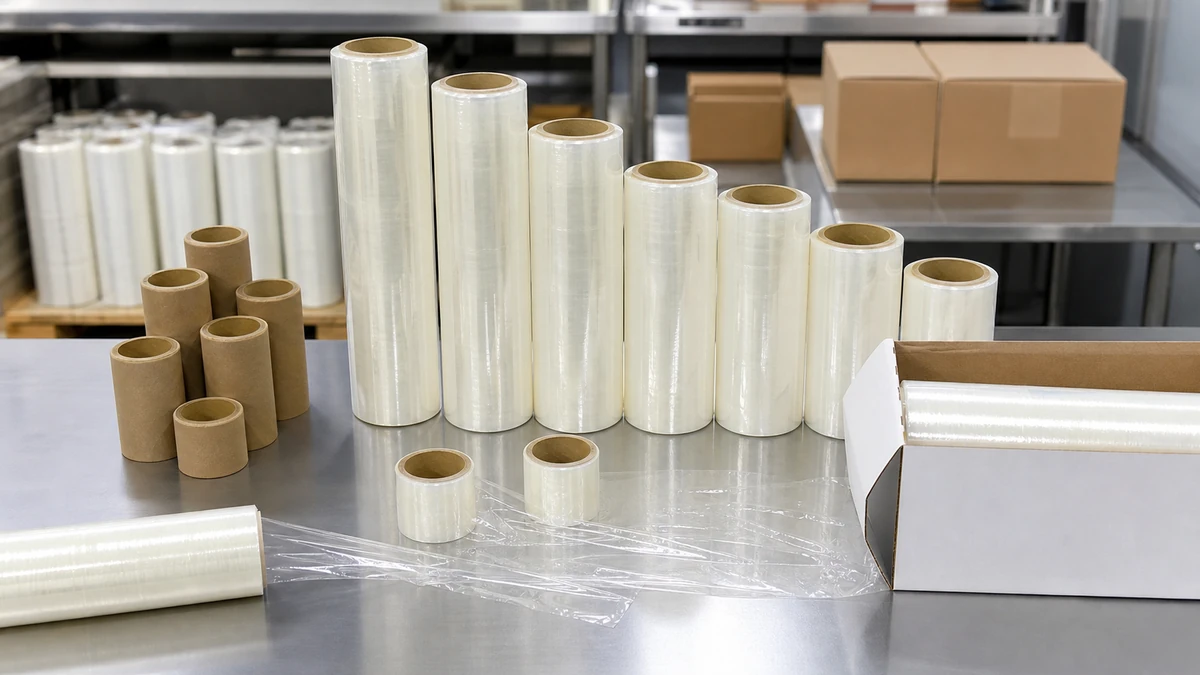 cling film core and packaging costs separated from net film quantity