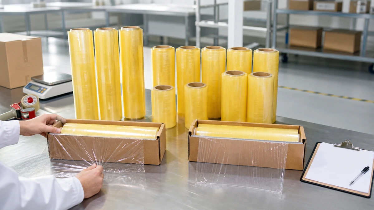 cling film complaint sample compared with approved retain and same lot reference