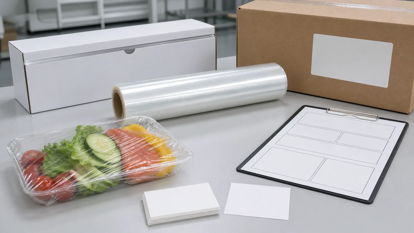 cling film quotation fields showing roll sample cutter box carton label tray test and sample request form