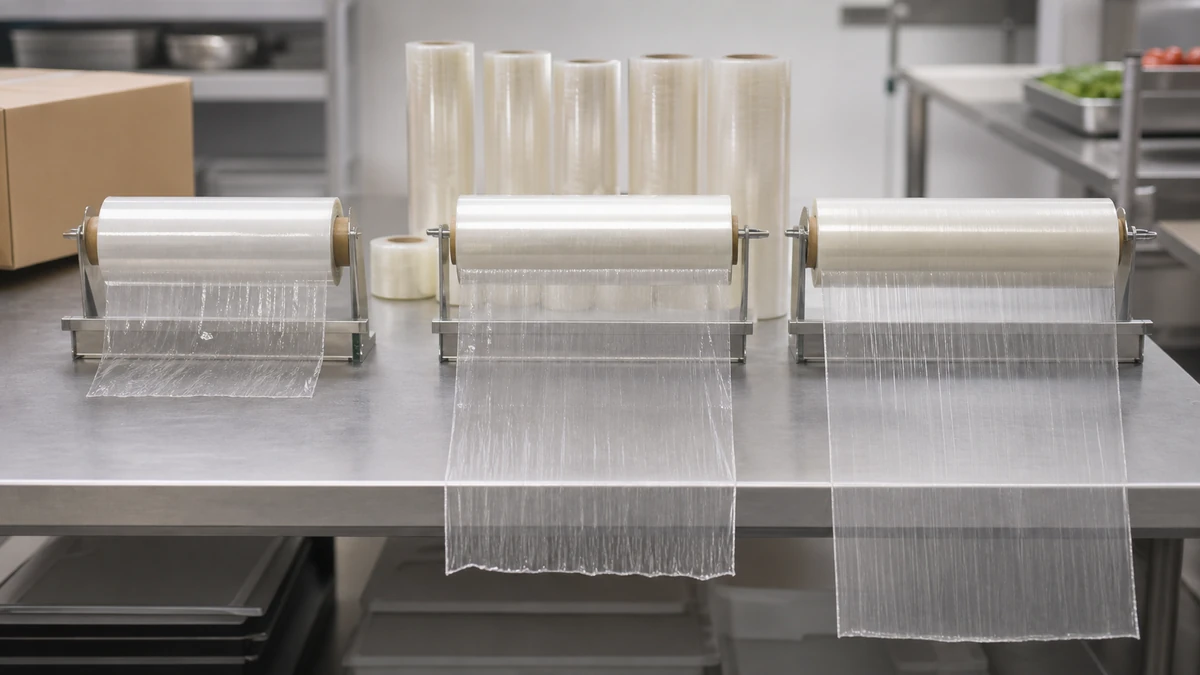 cling film unwind force blocking and tack consistency test from start to middle of roll