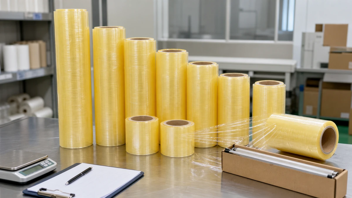 cling film unwind test with core alignment roll profile carton and pallet evidence