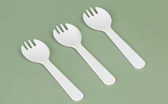 White disposable sporks
