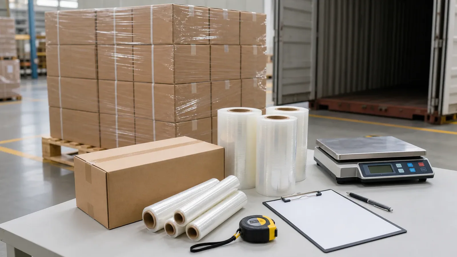 Cling Film Carton Packing and Container Loading