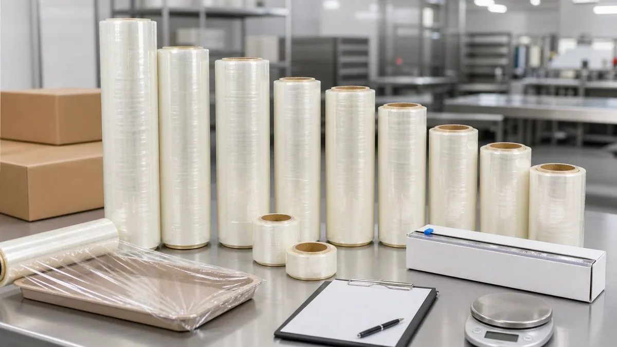 cling film channel to roll width length and pack format assortment matrix