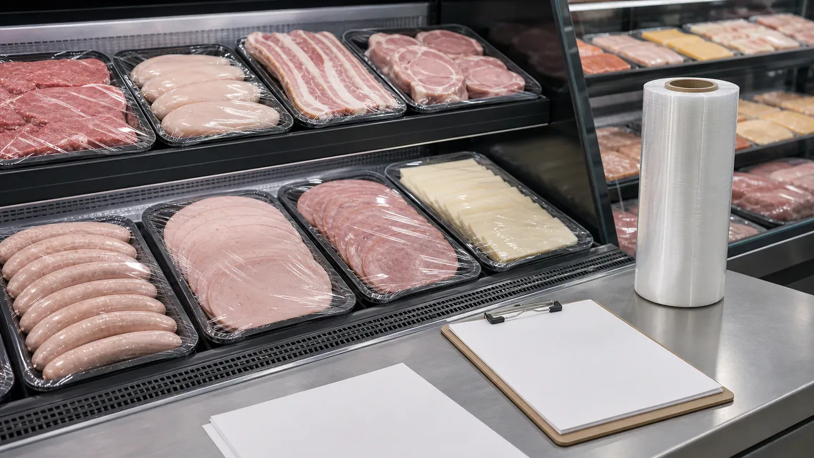 Cling Film for Meat and Deli Trays: Cold-Display Checks