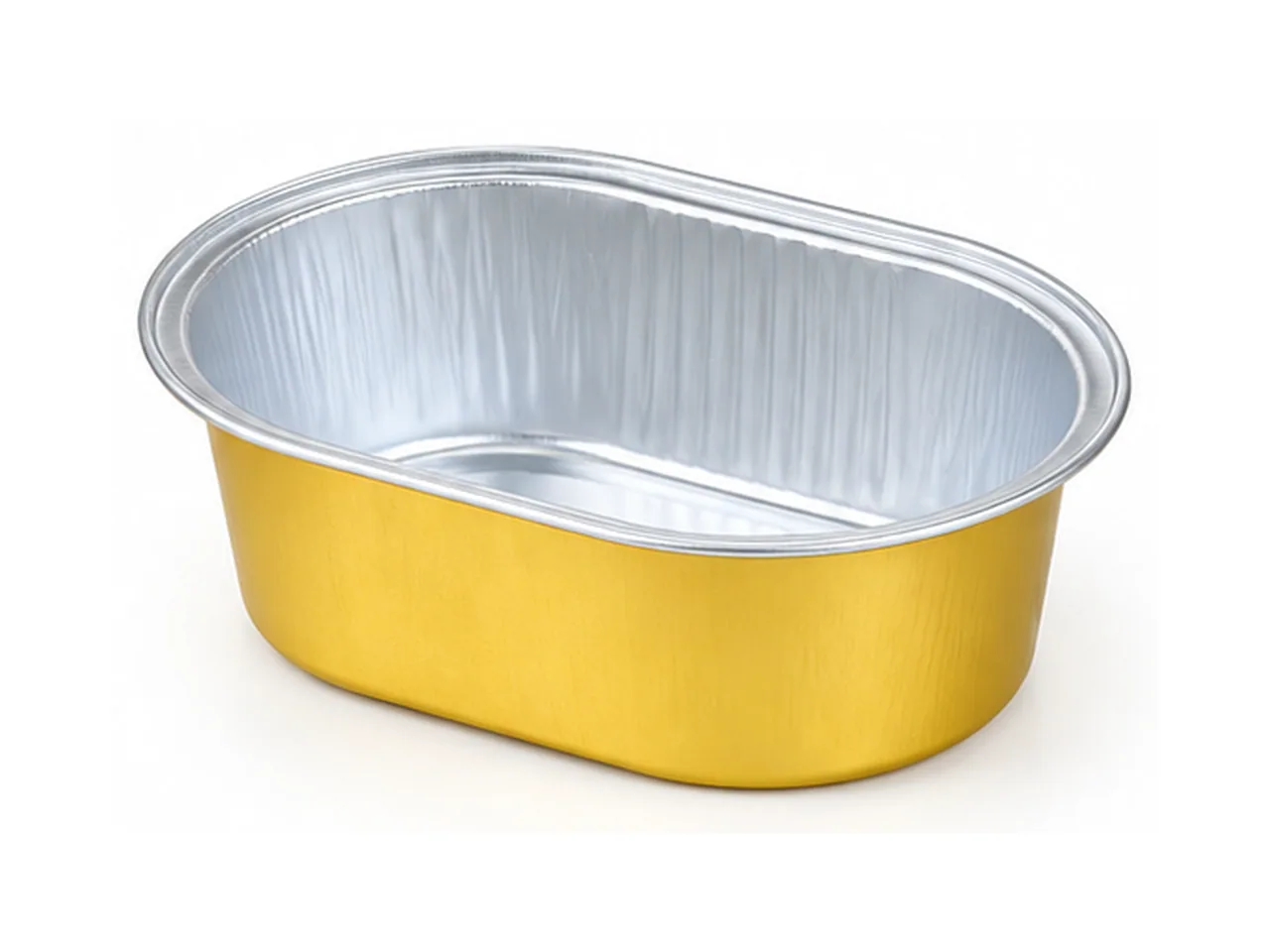 Gold Aluminum Foil Mini Oval Cup 0806-60 (60 ml)