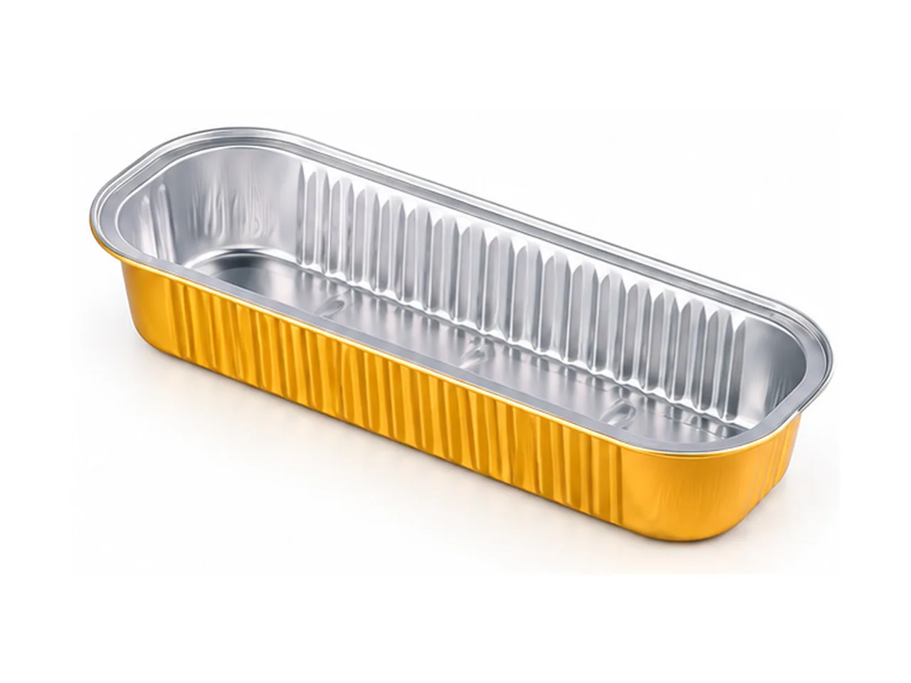 Gold Aluminum Foil Rectangular Container 166-200 (200 ml)
