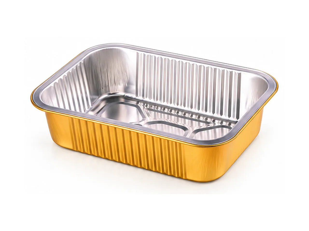 Gold Aluminum Foil Rectangular Container 161-320 (320 ml)