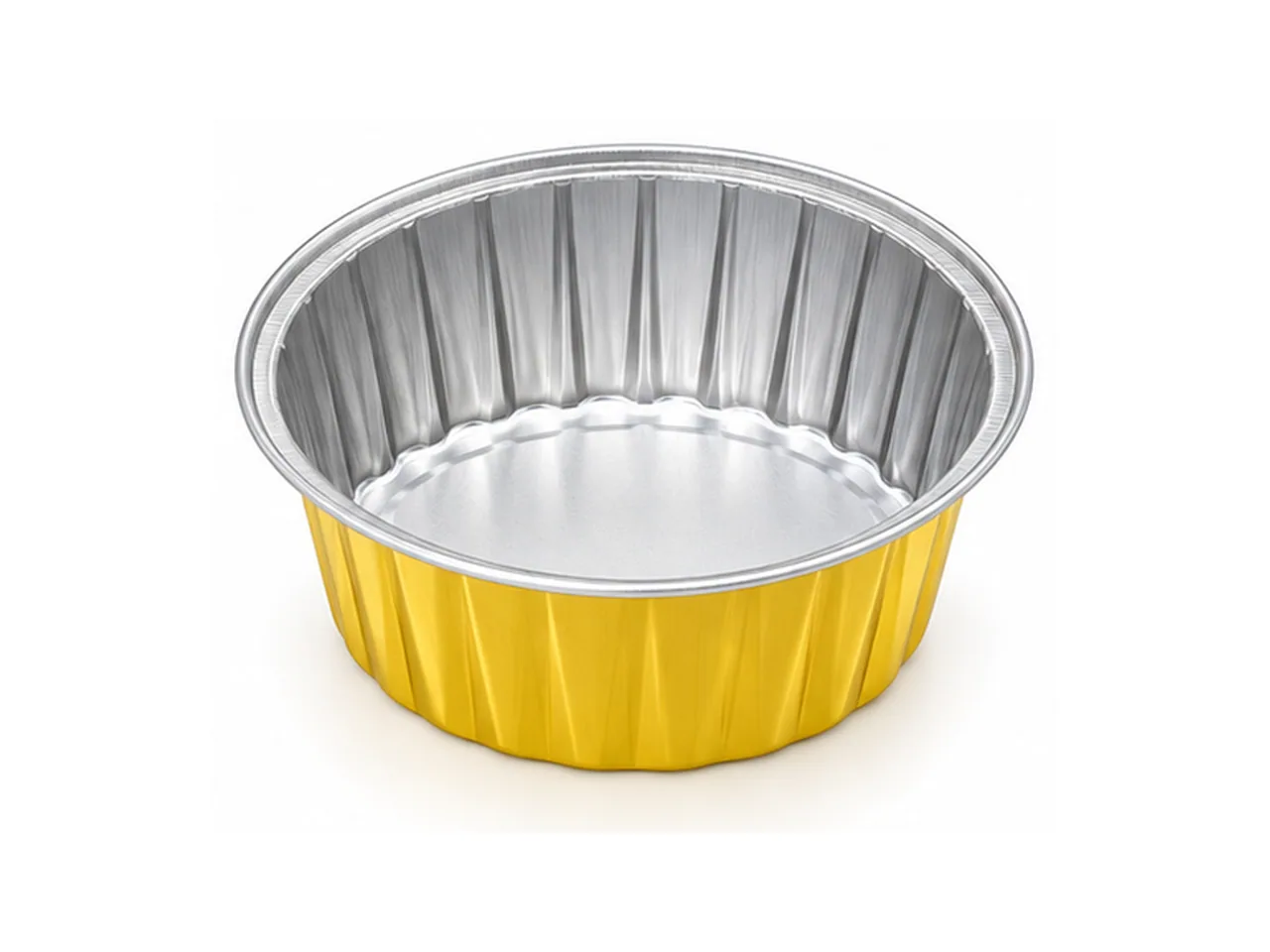 Gold Aluminum Foil Round Cup 84-110 (110 ml)