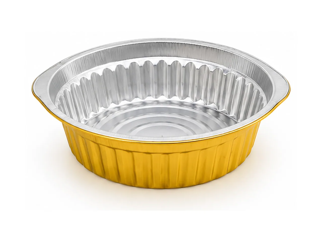 Gold Aluminum Foil Round Container 160-600 (600 ml)