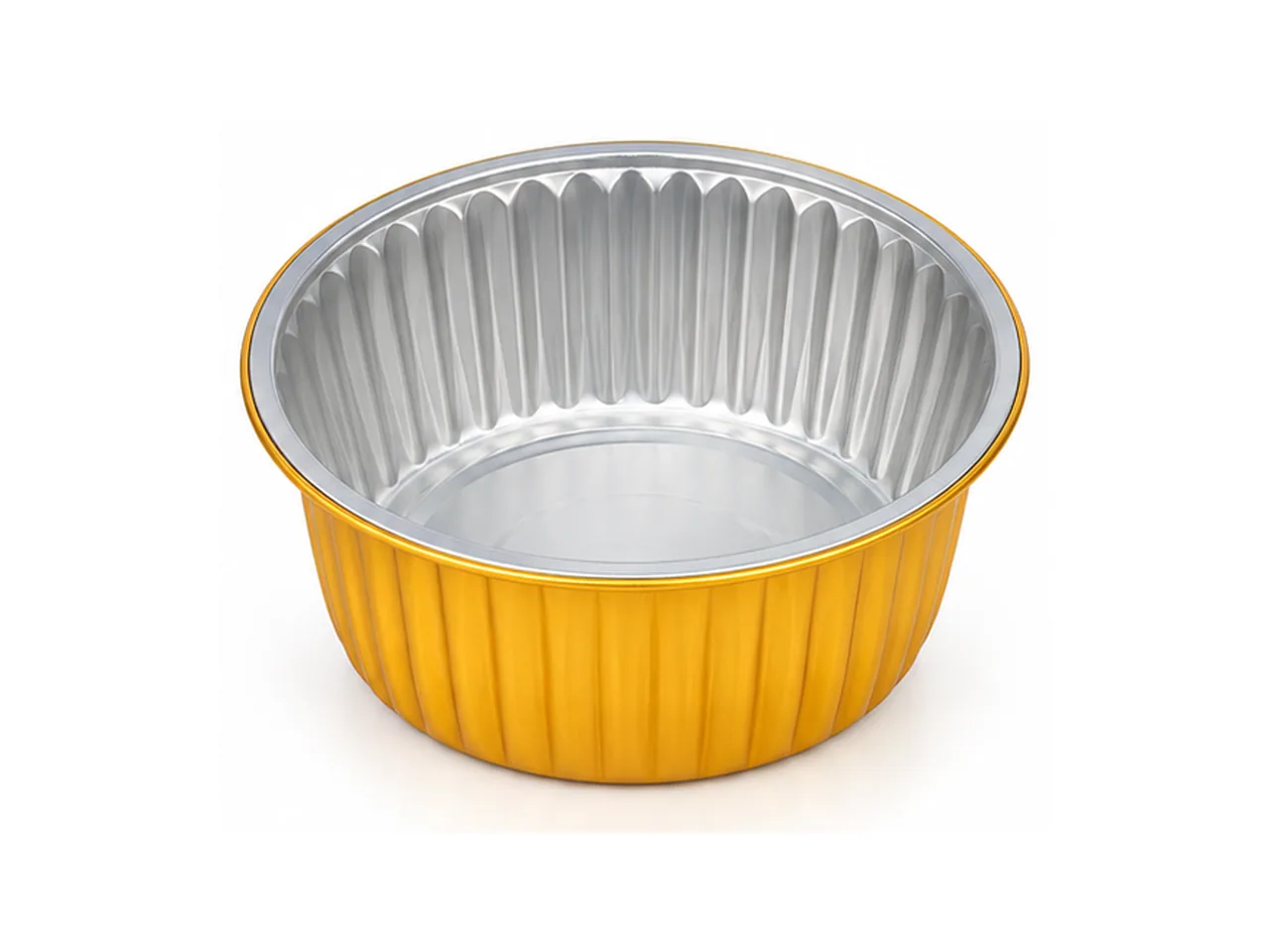 Gold Aluminum Foil Round Container 138-680 (680 ml)