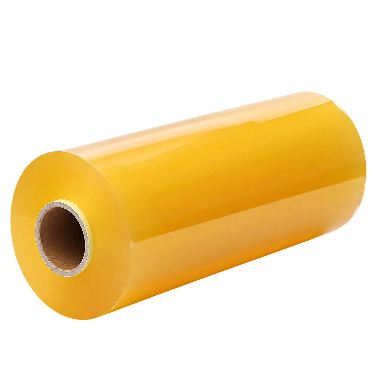 Single large PVC cling film roll with visible paper core