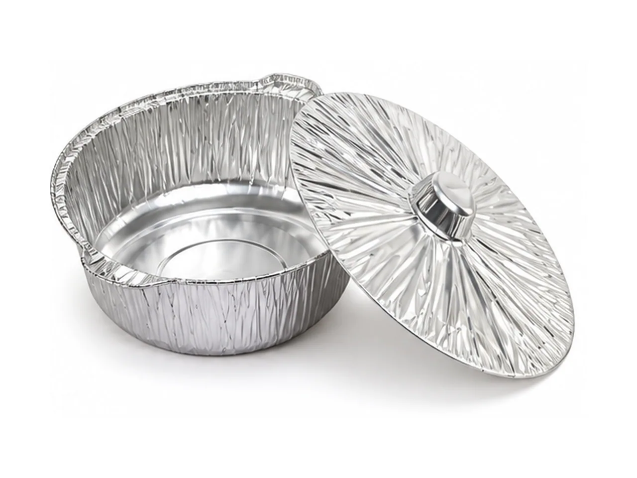 Silver Aluminum Foil Pot with Lid L-390 (9000 ml)
