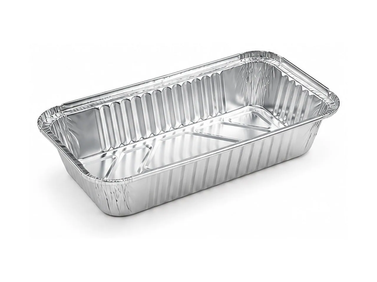 Silver Aluminum Foil Rectangular Container L-2514 (1100 ml)