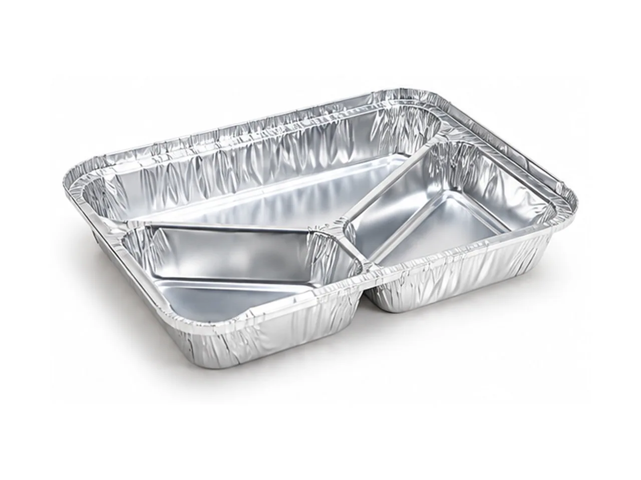 Silver Aluminum Foil Three Compartment Container Y (650 ml)
